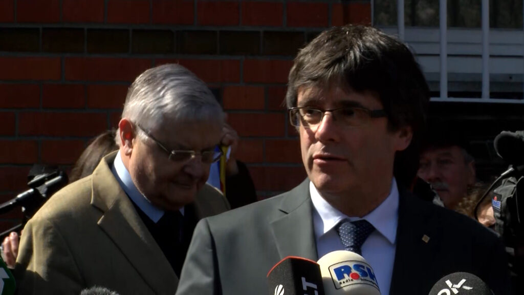 EL EXPRESIDENTE DE LA GENERALITAT, CARLES PUIGDEMONT, DECLARA TRAS SU SALIDA DE PRISIÓN
Europa Press TV / Europa Press
(Foto de ARCHIVO)
06/4/2018